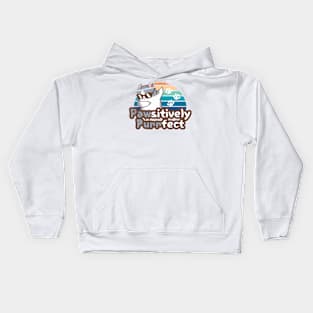 Pawsitively Purrfect cool cat and sunset Kids Hoodie